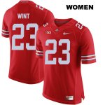 Women's NCAA Ohio State Buckeyes Jahsen Wint #23 College Stitched Authentic Nike Red Football Jersey TE20T36OE